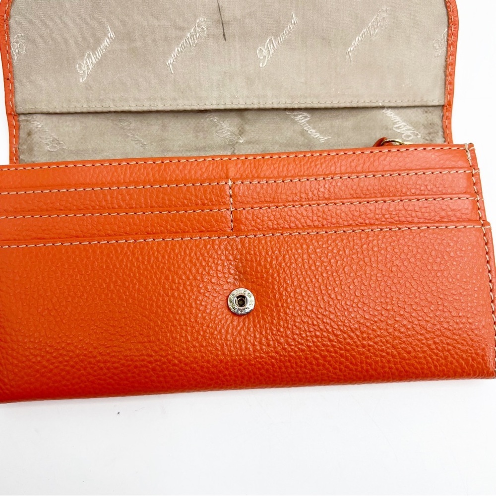 Ashwood Large Leather Note and Coin Purse Black Ash-14 Mandarin Orange - Picture 8 of 13